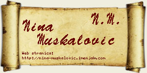 Nina Muskalović vizit kartica